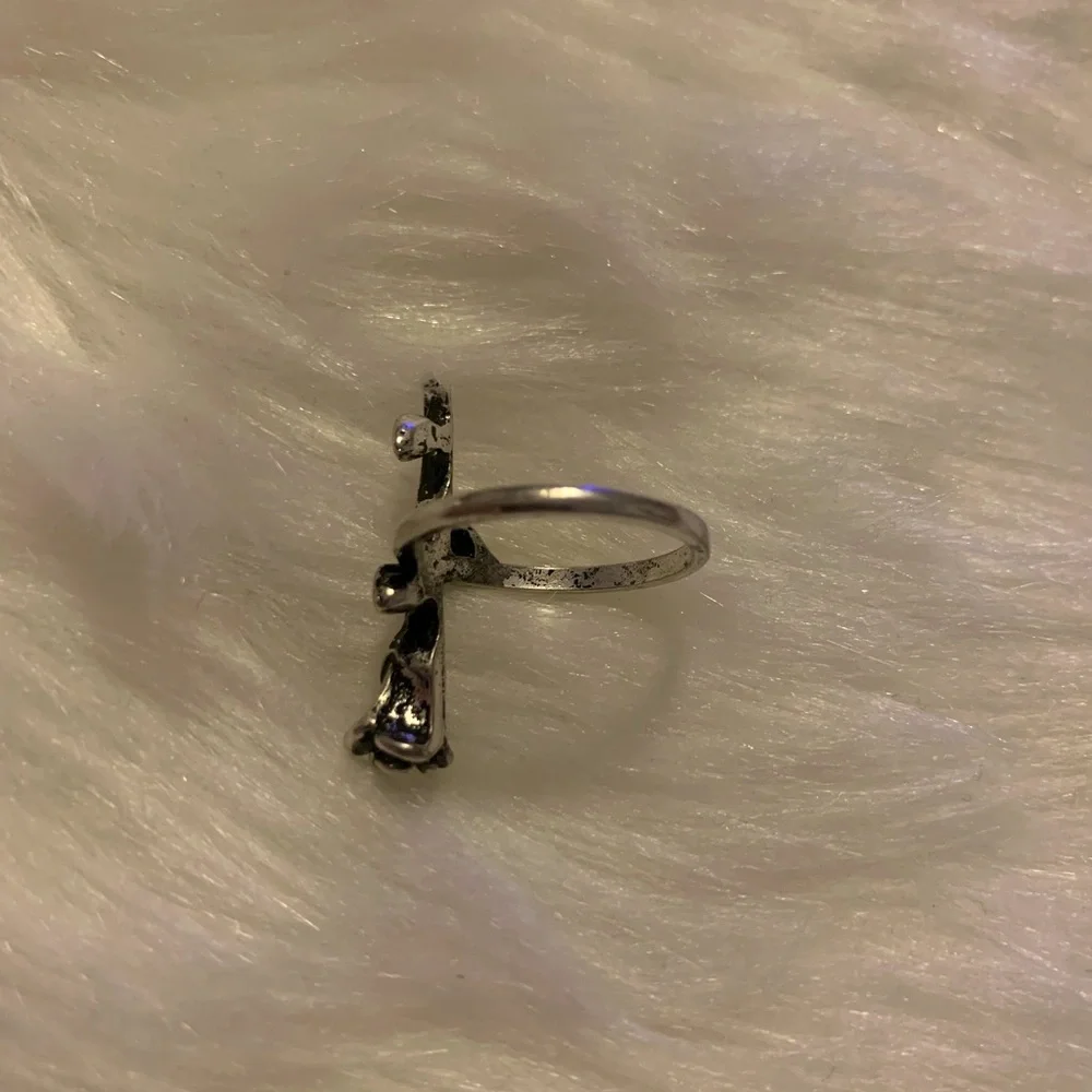 JEWELRY RING SILVER ROSE FLOWER - Picture 4 of 7